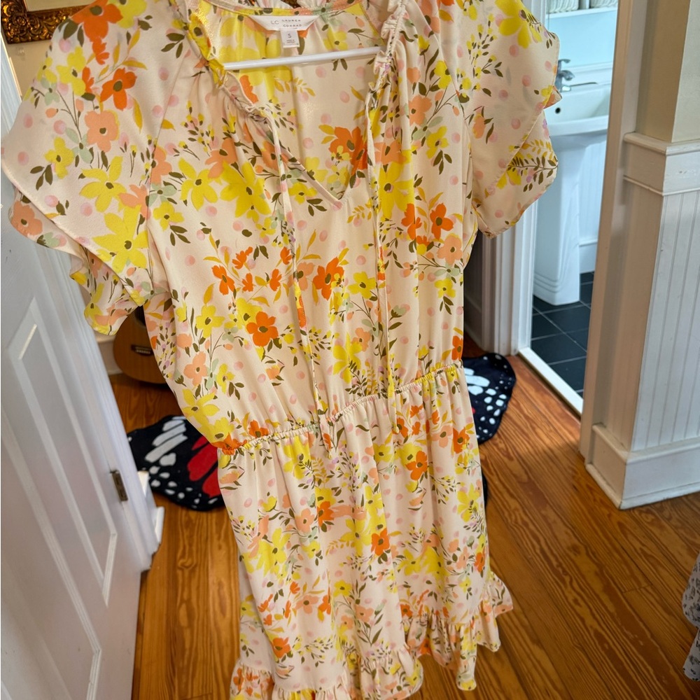 Lauren Conrad Floral Ruffle Dress